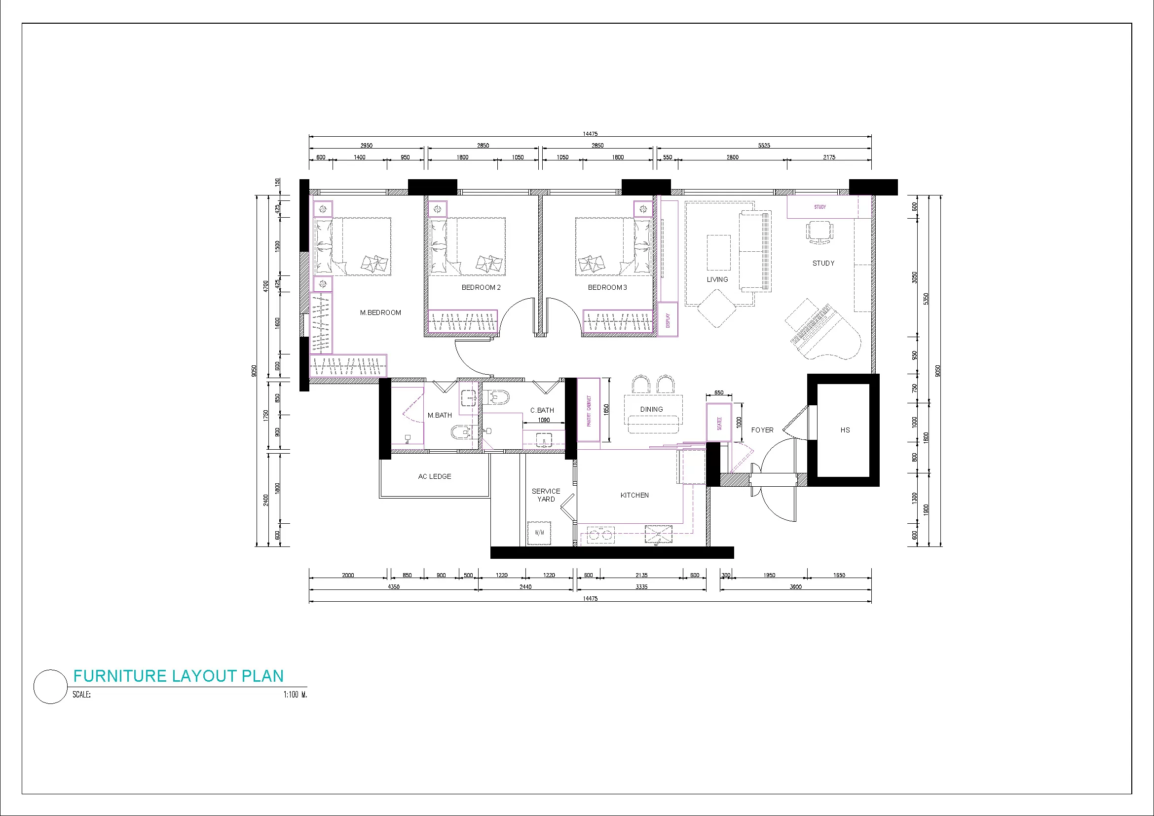 Block 373A Hougang Furniture Floor Plan
