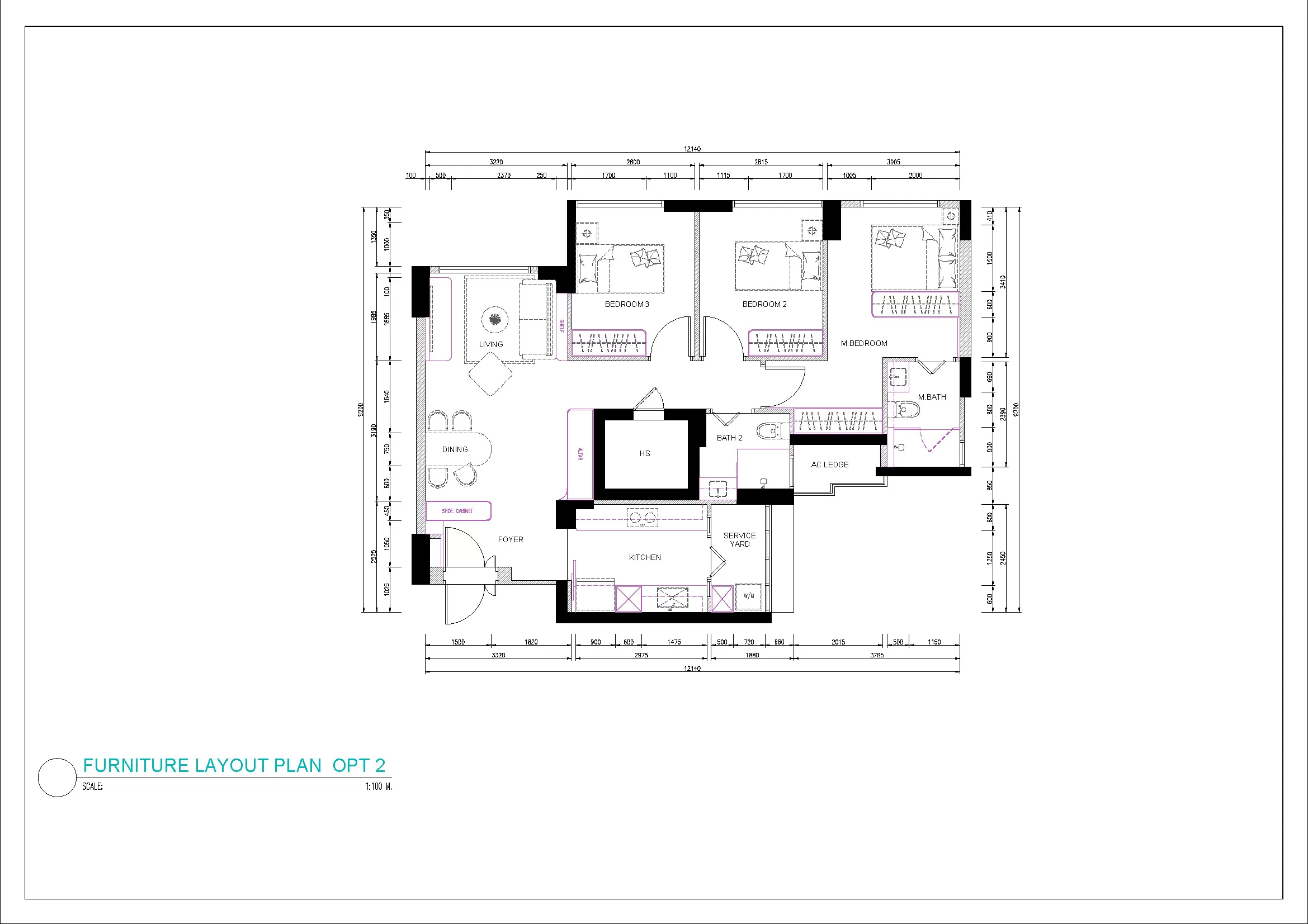 Tengah - Furniture Floor Plan